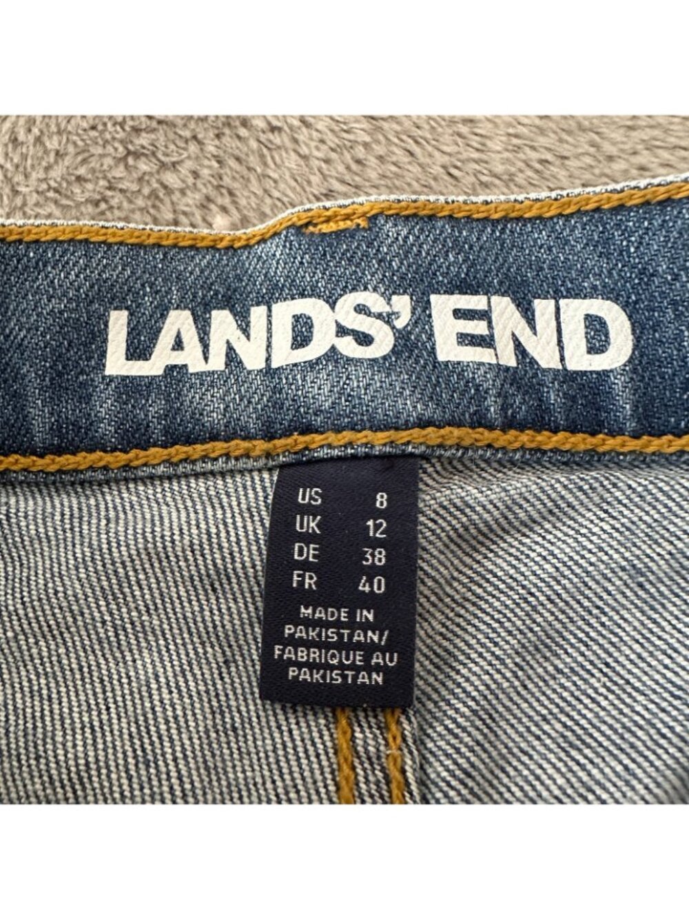 Lands' End High Rise Wide Leg Crop Jeans Womens size 8 - Picture 3 of 9